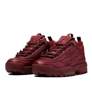 Maroon Fila Disruptor II Autumn Sneakers